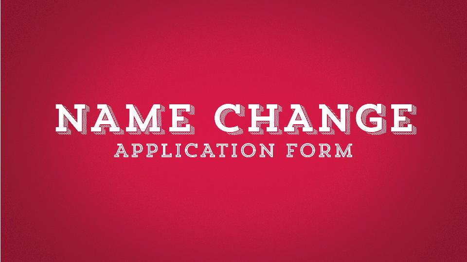 Name Change Application Form | North Central Co-op